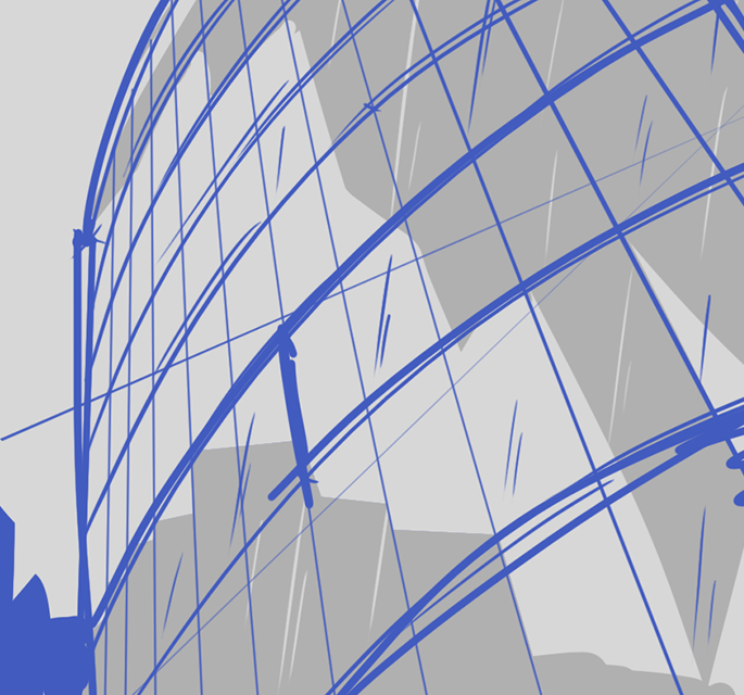 Graphic representation of the building facade