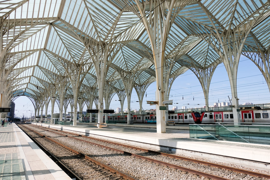 Bahnhof Oriente. Architekt Santiago Calatrava.