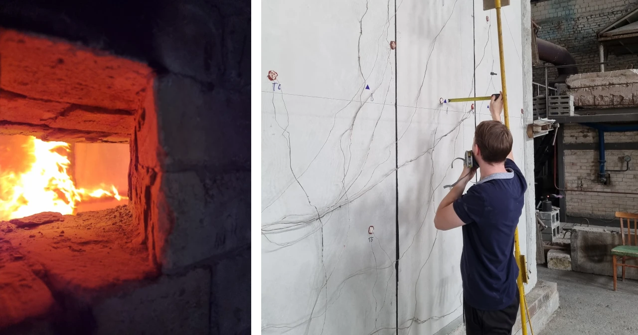 Feuerbeständigkeitsprüfung von Aestech-Paneelen