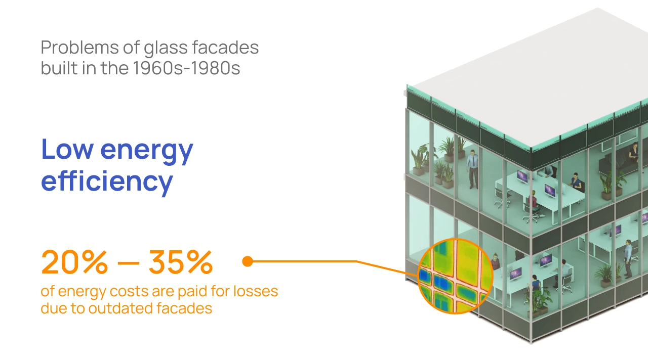 Replacing the facade from the inside with Aestech Glazing