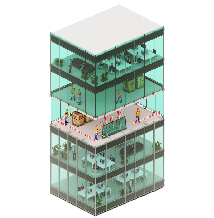 Glass facade Aestech